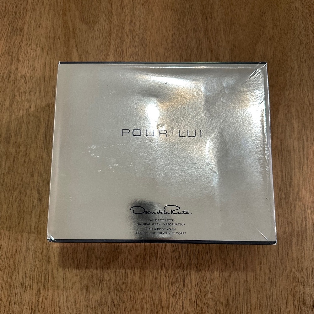 Oscar Pour Lui for Men - 2 Pc Gift Set 3.0oz EDT Spray, 6.7oz Hair and Body Wash